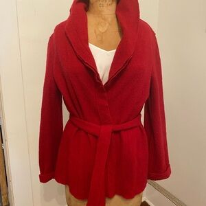 CAbi Red Sweater Jacket
